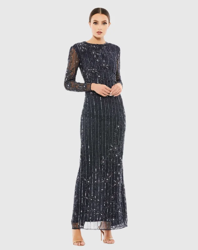 "VIP Sale: Extra 15% Off on Women's Dresses for Our Loyal Customers"Embellished High Neck Illusion Long Sleeve Gown "VIP Sale: Extra 15% Off on Women's Dresses for Our Loyal Customers"Embellished High Neck Illusion Long Sleeve Gown