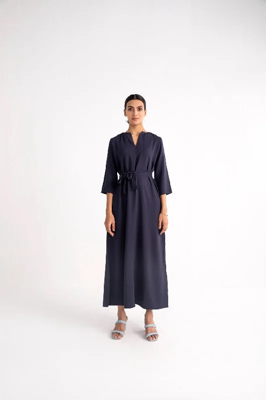 "Plus size wedding dresses for women with a perfect fit"Workwear Blue Belted Maxi Dress "Plus size wedding dresses for women with a perfect fit"Workwear Blue Belted Maxi Dress