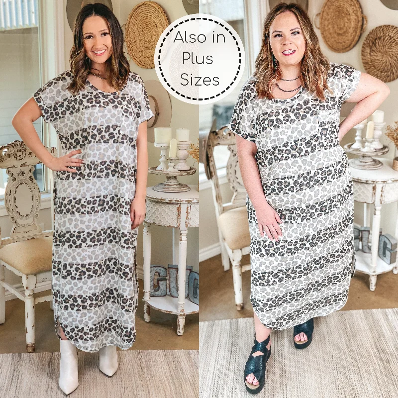 "Animal print dresses for women who love bold styles"Last Chance Size Small | Meet for Mimosas Front Pocket Striped Maxi Dress in Leopard "Animal print dresses for women who love bold styles"Last Chance Size Small | Meet for Mimosas Front Pocket Striped Maxi Dress in Leopard
