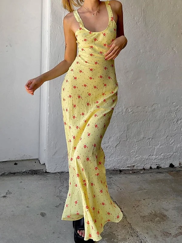 "Mermaid - style wedding dresses for women for a dramatic look"Summer Floral Print Maxi Dress