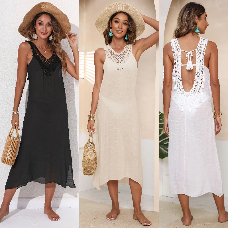 "Affordable plus size women's summer dresses"New Arrival Ladies Sexy Handmade Crochet Hollow Out Cover Up Holiday Maxi Long Beach Dress "Affordable plus size women's summer dresses"New Arrival Ladies Sexy Handmade Crochet Hollow Out Cover Up Holiday Maxi Long Beach Dress