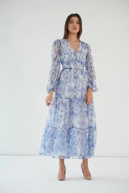 "Mother of the bride dresses for women in elegant styles"FEEL THE CALM - Georgette maxi dress "Mother of the bride dresses for women in elegant styles"FEEL THE CALM - Georgette maxi dress