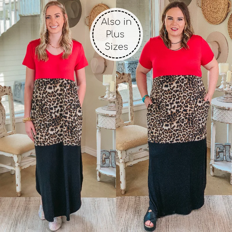 "Graduation dresses for women to celebrate in style"Last Chance Size Small & Medium | Change of Plans Leopard Print Color Block Maxi Dress in Red "Graduation dresses for women to celebrate in style"Last Chance Size Small & Medium | Change of Plans Leopard Print Color Block Maxi Dress in Red
