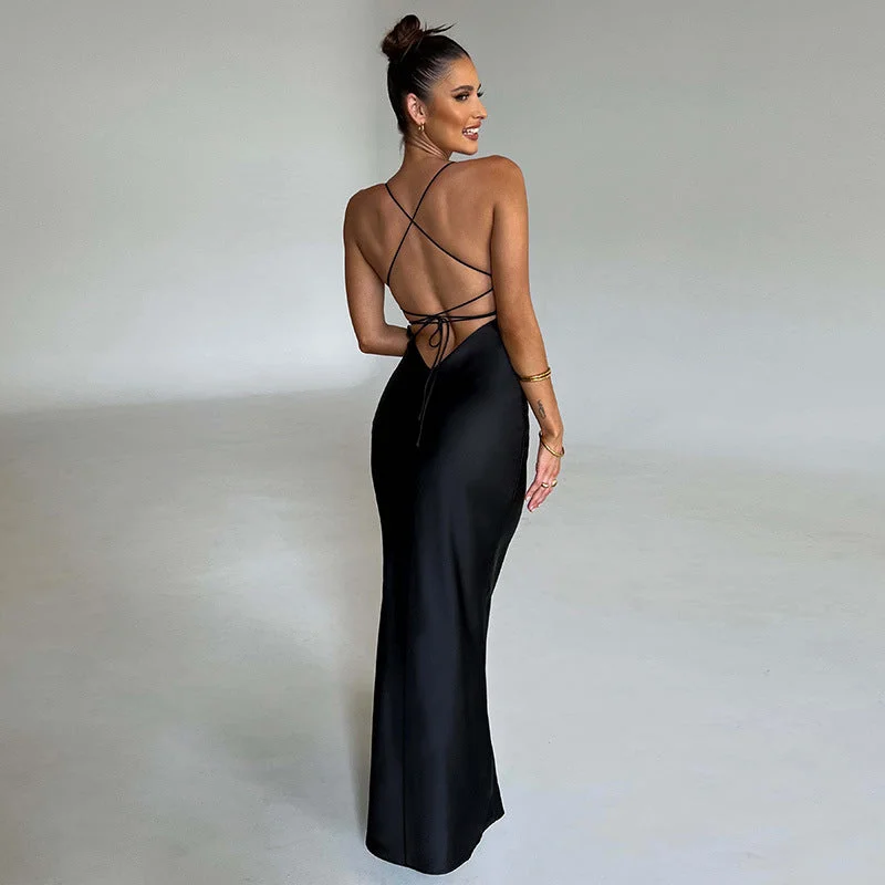 "Bodycon dresses for women to show off curves"BerriesJam - Sexy Lace Up Backless Bandage Party Maxi Dress "Bodycon dresses for women to show off curves"BerriesJam - Sexy Lace Up Backless Bandage Party Maxi Dress