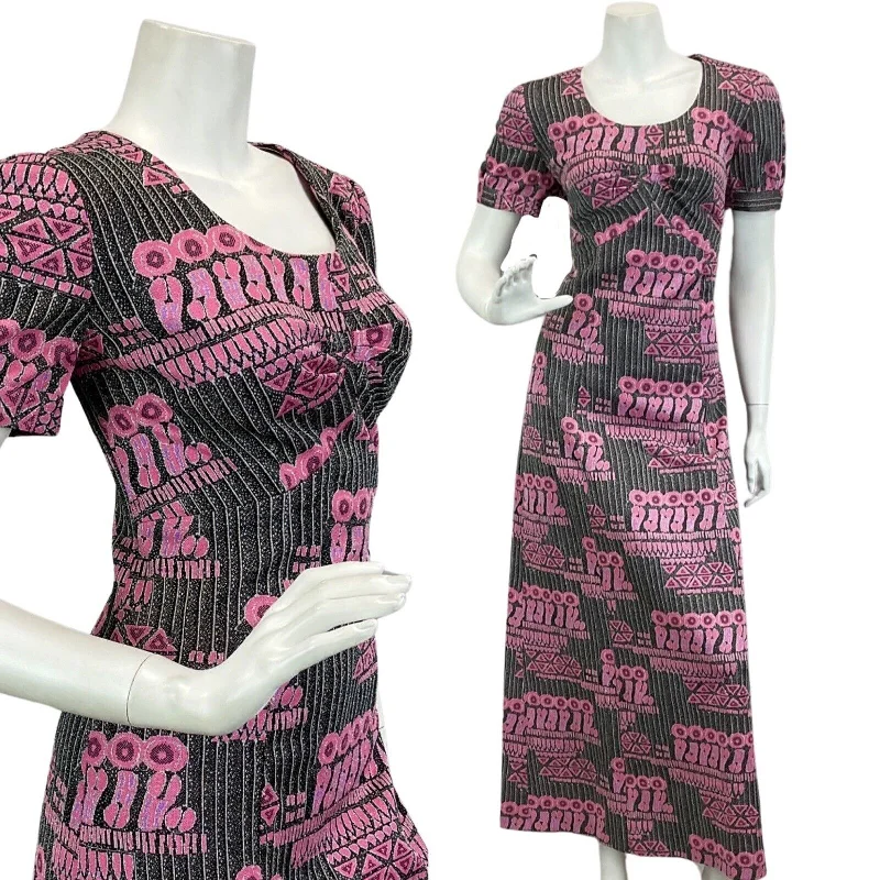 "Bundle and Save: Buy Multiple Women's Dresses and Get a Discount"VINTAGE 60s 70s BLACK PINK SILVER ABSTRACT PRINT DISCO PARTY MAXI DRESS 14 16 "Bundle and Save: Buy Multiple Women's Dresses and Get a Discount"VINTAGE 60s 70s BLACK PINK SILVER ABSTRACT PRINT DISCO PARTY MAXI DRESS 14 16