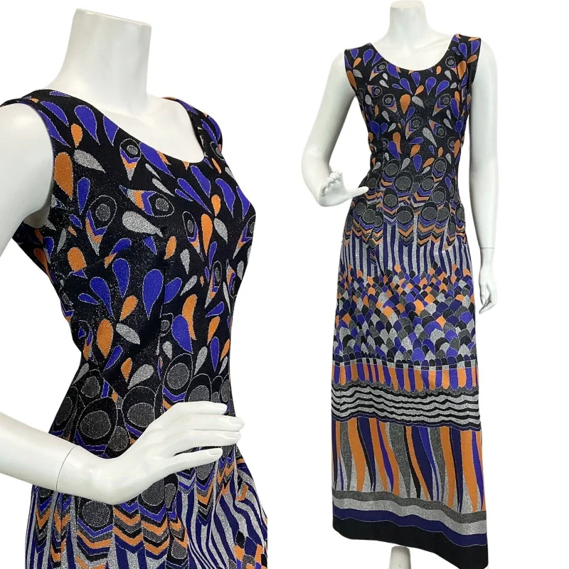 "Hurry! Limited Stock - Get Your Dream Dress with a Special Discount"VINTAGE 60s 70s BLACK PURPLE ORANGE SILVER ABSTRACT DISCO PARTY MAXI DRESS 12 "Hurry! Limited Stock - Get Your Dream Dress with a Special Discount"VINTAGE 60s 70s BLACK PURPLE ORANGE SILVER ABSTRACT DISCO PARTY MAXI DRESS 12