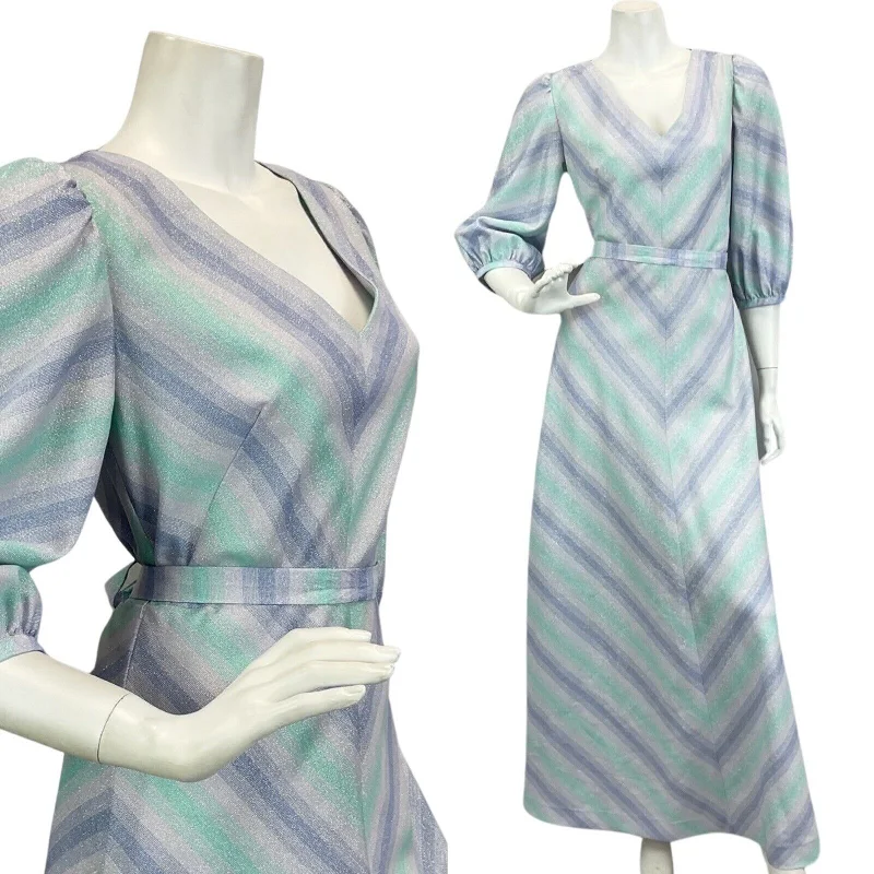 "Buy One, Get One 50% Off on Women's Dresses - Don't Miss Out!"VINTAGE 60s 70s BLUE LILAC SILVER ABSTRACT PRINT BOHO DISCO PARTY MAXI DRESS 12 "Buy One, Get One 50% Off on Women's Dresses - Don't Miss Out!"VINTAGE 60s 70s BLUE LILAC SILVER ABSTRACT PRINT BOHO DISCO PARTY MAXI DRESS 12