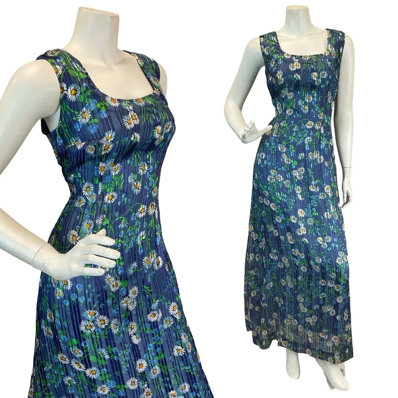 "Bundle and Save: Buy Multiple Women's Dresses and Get a Discount"VINTAGE 60s 70s DAISY PRINT BLUE SEMI-SHEER LINED MAXI DRESS 10 12 "Bundle and Save: Buy Multiple Women's Dresses and Get a Discount"VINTAGE 60s 70s DAISY PRINT BLUE SEMI-SHEER LINED MAXI DRESS 10 12