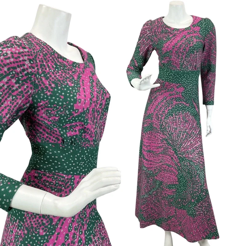"Shirt dresses for women for a smart - casual style"VINTAGE 60s 70s GREEN PINK SILVER DISCO EVENING PARTY MAXI DRESS 8 "Shirt dresses for women for a smart - casual style"VINTAGE 60s 70s GREEN PINK SILVER DISCO EVENING PARTY MAXI DRESS 8
