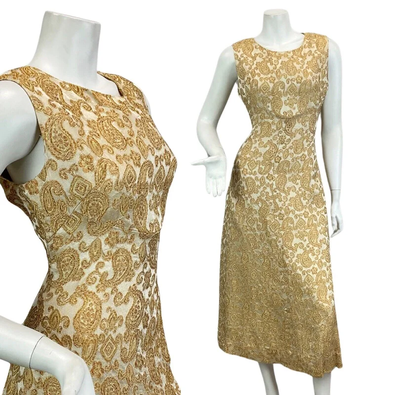 "Animal print dresses for women who love bold styles"VTG 60s 70s GOLD BRONZE PAISLEY PRINT EMBROIDERED BOHO PARTY MAXI DRESS 10 12 "Animal print dresses for women who love bold styles"VTG 60s 70s GOLD BRONZE PAISLEY PRINT EMBROIDERED BOHO PARTY MAXI DRESS 10 12