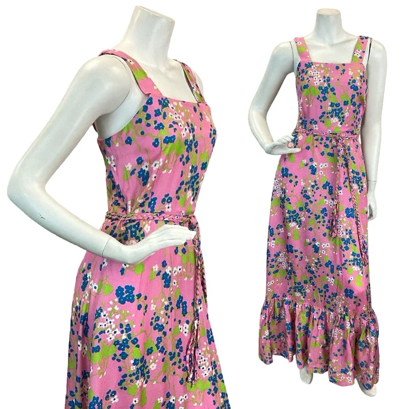 "Mother of the bride dresses for women in elegant styles"VTG 60s 70s PINK MULTICOLOUR FLORAL PATTERN SQUARE NECK PRAIRIE MAXI DRESS 6 8 "Mother of the bride dresses for women in elegant styles"VTG 60s 70s PINK MULTICOLOUR FLORAL PATTERN SQUARE NECK PRAIRIE MAXI DRESS 6 8