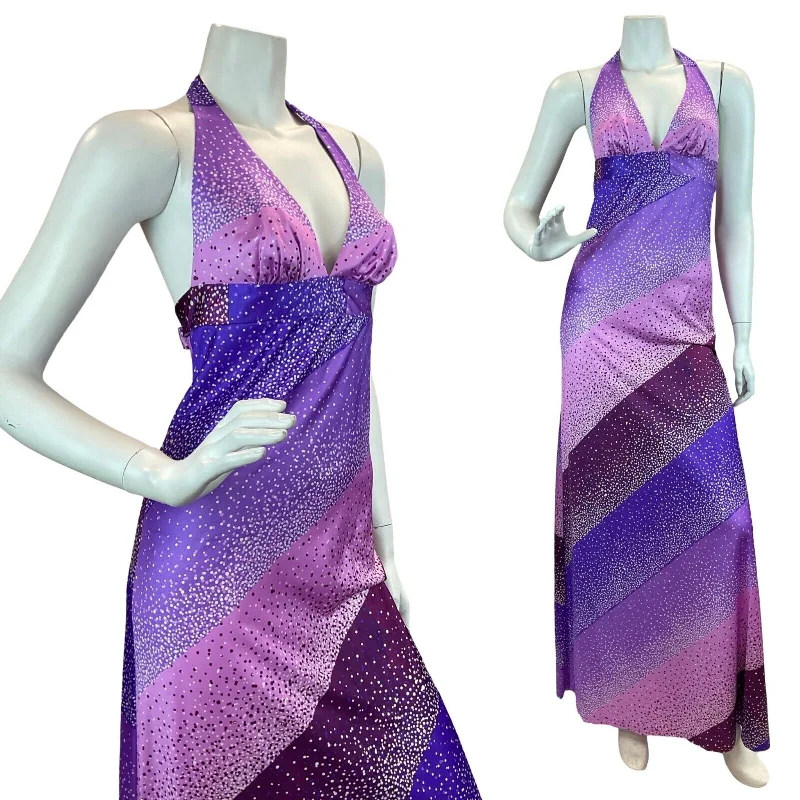 "Mermaid - style wedding dresses for women for a dramatic look"VTG 70S SUMMER SUN PINK PURPLE HALTER DISCO PARTY DRESS MAXI DRESS 8 10 12 "Mermaid - style wedding dresses for women for a dramatic look"VTG 70S SUMMER SUN PINK PURPLE HALTER DISCO PARTY DRESS MAXI DRESS 8 10 12