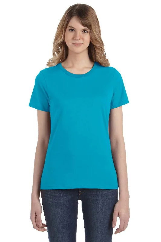 Fuzzy women's T - shirt with a hoodGildan Womens Short Sleeve Crewneck T-Shirt - Caribbean Blue Fuzzy women's T - shirt with a hoodGildan Womens Short Sleeve Crewneck T-Shirt - Caribbean Blue