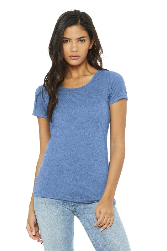 Women's T - shirt with a patch pocketBella + Canvas Womens Short Sleeve Crewneck T-Shirt - Blue Women's T - shirt with a patch pocketBella + Canvas Womens Short Sleeve Crewneck T-Shirt - Blue