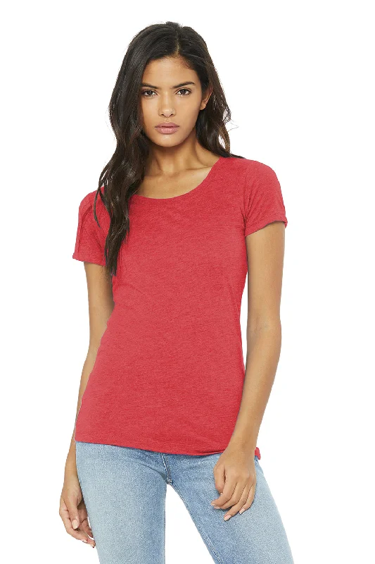 Women's T - shirt with a burnout floral patternBella + Canvas Womens Short Sleeve Crewneck T-Shirt - Red Women's T - shirt with a burnout floral patternBella + Canvas Womens Short Sleeve Crewneck T-Shirt - Red