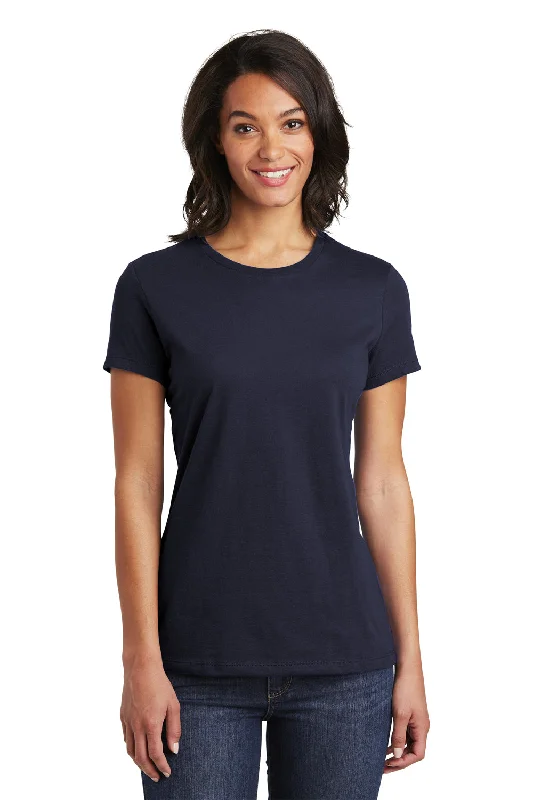 Button - up women's T - shirt in a pastel colorDistrict Womens Very Important Short Sleeve Crewneck T-Shirt - New Navy Blue Button - up women's T - shirt in a pastel colorDistrict Womens Very Important Short Sleeve Crewneck T-Shirt - New Navy Blue