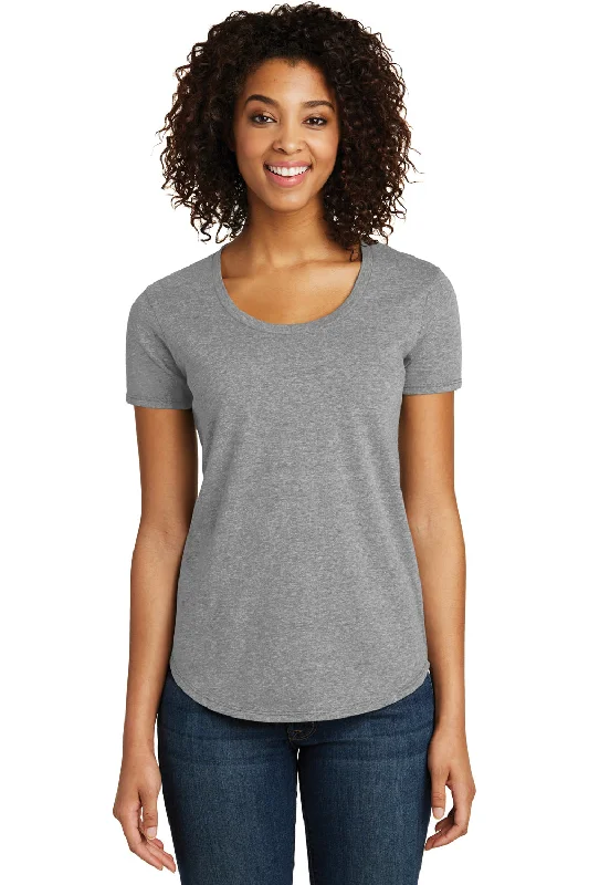 Mock neck women's T - shirt for a modern twistDistrict Womens Very Important Short Sleeve Crewneck T-Shirt - Grey Frost - Closeout Mock neck women's T - shirt for a modern twistDistrict Womens Very Important Short Sleeve Crewneck T-Shirt - Grey Frost - Closeout