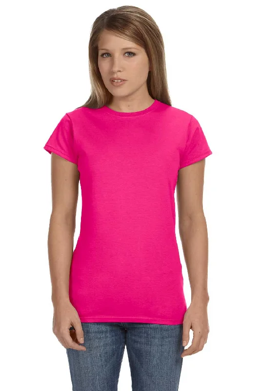 Cropped women's T - shirt to pair with high - waisted skirtsGildan Womens Softstyle Short Sleeve Crewneck T-Shirt - Antique Heliconia Pink - Closeout Cropped women's T - shirt to pair with high - waisted skirtsGildan Womens Softstyle Short Sleeve Crewneck T-Shirt - Antique Heliconia Pink - Closeout
