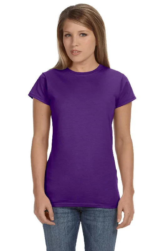 Printed women's T - shirt with a geometric - nautical patternGildan Womens Softstyle Short Sleeve Crewneck T-Shirt - Purple Printed women's T - shirt with a geometric - nautical patternGildan Womens Softstyle Short Sleeve Crewneck T-Shirt - Purple