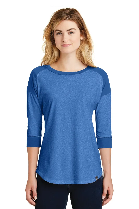 Women's T - shirt with a color - changing effect in different lightsNew Era Womens Heritage 3/4 Sleeve Crewneck T-Shirt - Heather Royal Blue/Royal Blue Women's T - shirt with a color - changing effect in different lightsNew Era Womens Heritage 3/4 Sleeve Crewneck T-Shirt - Heather Royal Blue/Royal Blue