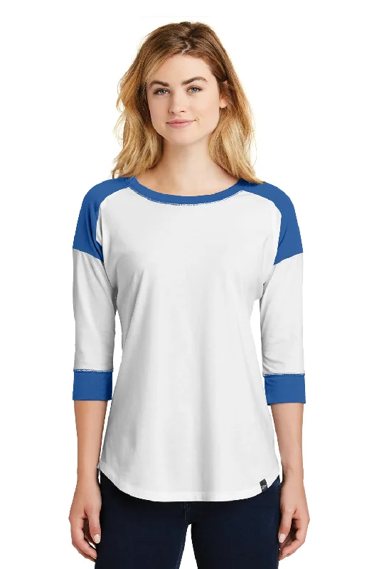Fuzzy women's T - shirt with a fur - like textureNew Era Womens Heritage 3/4 Sleeve Crewneck T-Shirt - White/Royal Blue - Closeout Fuzzy women's T - shirt with a fur - like textureNew Era Womens Heritage 3/4 Sleeve Crewneck T-Shirt - White/Royal Blue - Closeout