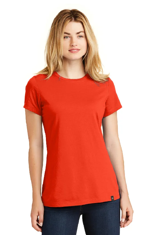 Women's cotton blend T - shirt with a soft feelNew Era Womens Heritage Short Sleeve Crewneck T-Shirt - Orange - Closeout Women's cotton blend T - shirt with a soft feelNew Era Womens Heritage Short Sleeve Crewneck T-Shirt - Orange - Closeout