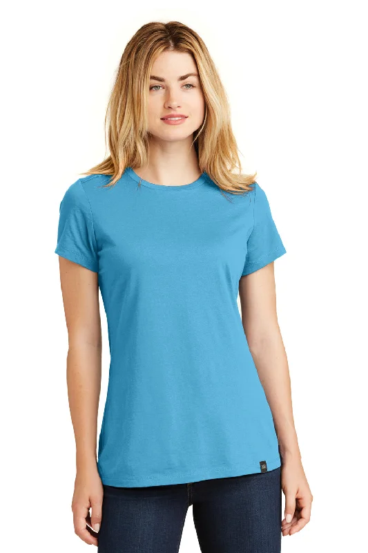 Sleeveless women's athletic T - shirt for workoutsNew Era Womens Heritage Short Sleeve Crewneck T-Shirt - Sky Blue - Closeout Sleeveless women's athletic T - shirt for workoutsNew Era Womens Heritage Short Sleeve Crewneck T-Shirt - Sky Blue - Closeout