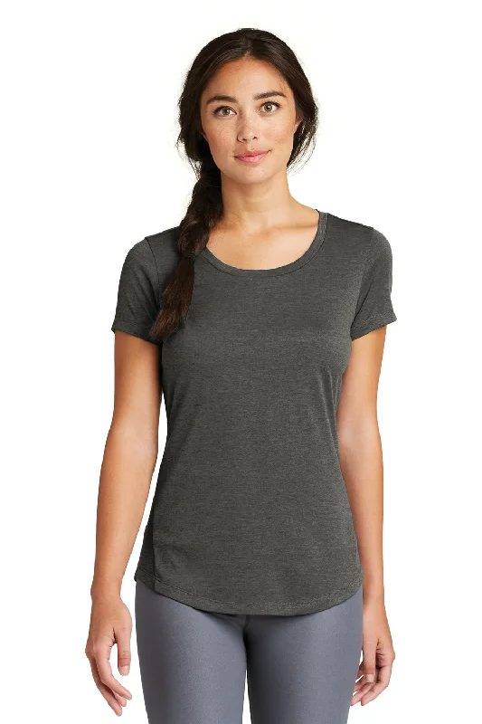 Open - front women's T - shirt with a beltNew Era Womens Series Performance Jersey Moisture Wicking Short Sleeve Crewneck T-Shirt - Graphite Grey Open - front women's T - shirt with a beltNew Era Womens Series Performance Jersey Moisture Wicking Short Sleeve Crewneck T-Shirt - Graphite Grey
