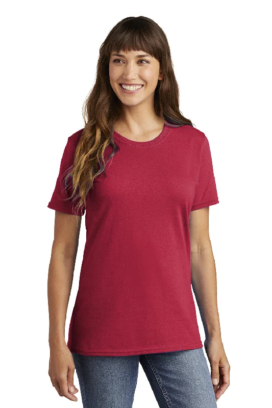 Cable knit women's T - shirt with a cable - textured collarPort & Company Womens Core Short Sleeve Crewneck T-Shirt - Red Cable knit women's T - shirt with a cable - textured collarPort & Company Womens Core Short Sleeve Crewneck T-Shirt - Red