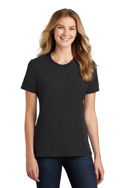 Women's T - shirt with a patch pocket and a button - down frontPort & Company Womens Core Short Sleeve Crewneck T-Shirt - Jet Black Women's T - shirt with a patch pocket and a button - down frontPort & Company Womens Core Short Sleeve Crewneck T-Shirt - Jet Black