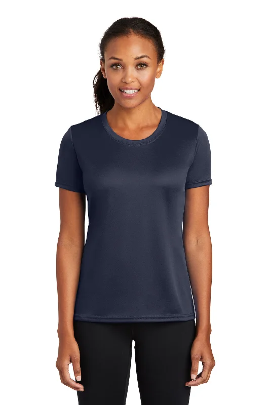 Fuzzy women's T - shirt with a fur - like texturePort & Company Womens Dry Zone Performance Moisture Wicking Short Sleeve Crewneck T-Shirt - Deep Navy Blue Fuzzy women's T - shirt with a fur - like texturePort & Company Womens Dry Zone Performance Moisture Wicking Short Sleeve Crewneck T-Shirt - Deep Navy Blue