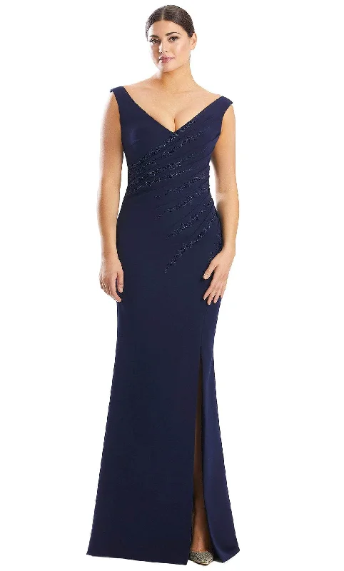 "Buy One, Get One 50% Off on Women's Dresses - Don't Miss Out!"Alexander by Daymor 1757S23 - V-Neck Formal Dress "Buy One, Get One 50% Off on Women's Dresses - Don't Miss Out!"Alexander by Daymor 1757S23 - V-Neck Formal Dress