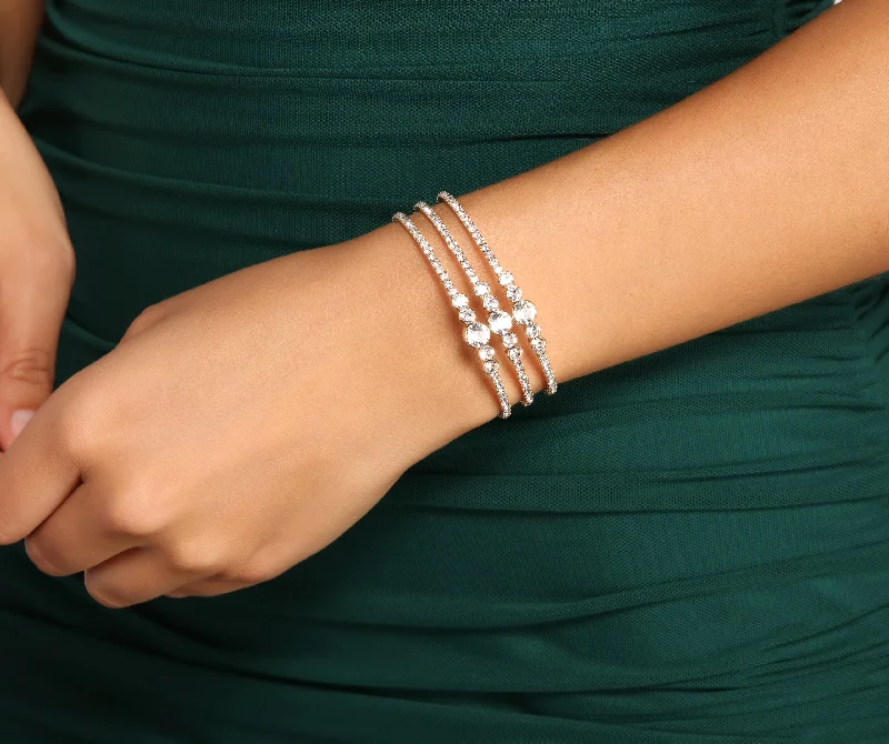 "Red dresses for women to make a bold statement"All The Glam Rhinestone Cuff