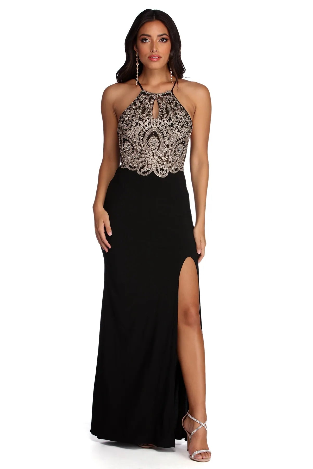 "Satin dresses for women for a luxurious appearance"Alondra Formal Lace Halter Dress "Satin dresses for women for a luxurious appearance"Alondra Formal Lace Halter Dress
