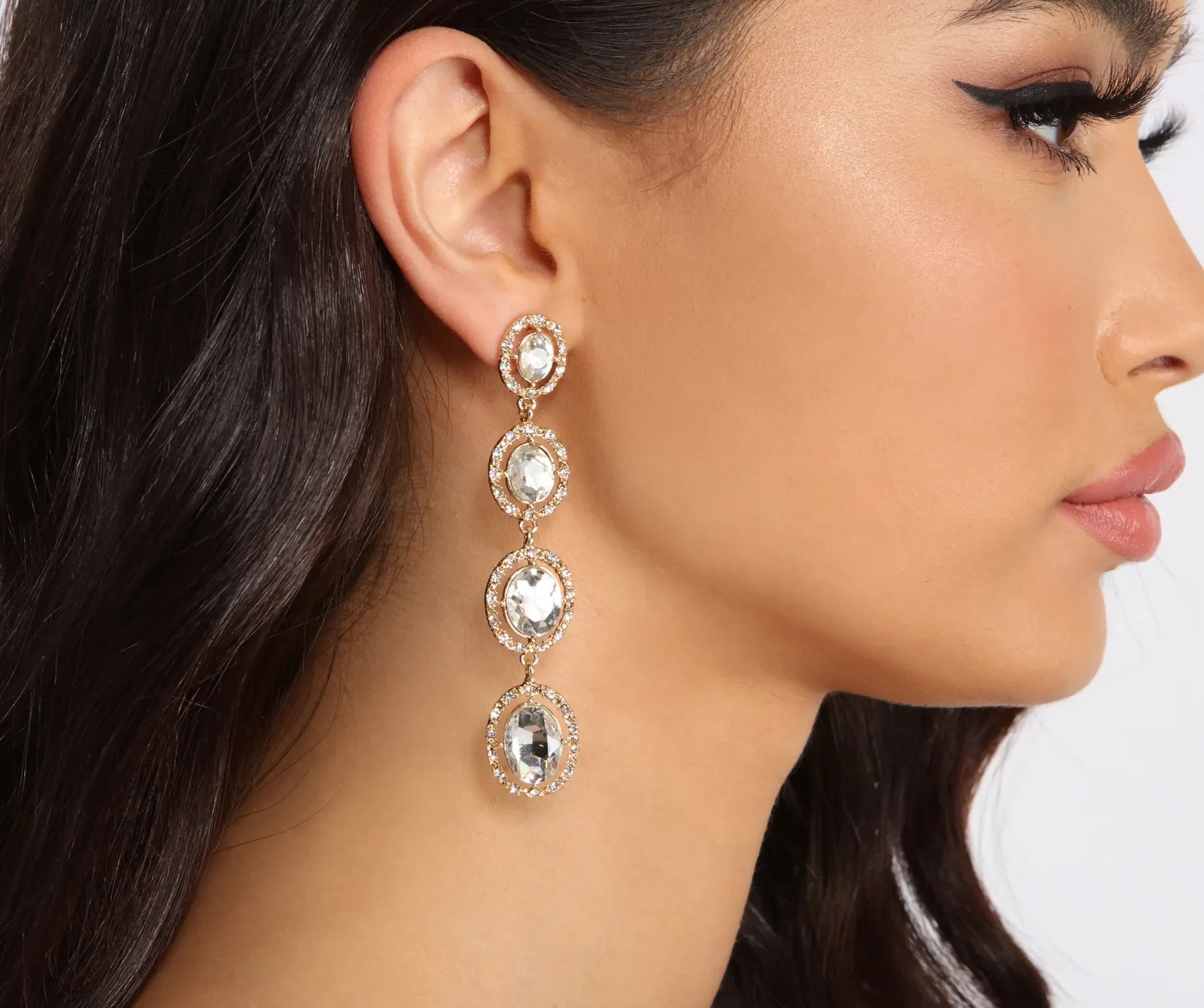 "Limited - Time Offer: Up to 50% Off on Women's Dresses!"Always Alluring Rhinestone Linear Duster Earrings "Limited - Time Offer: Up to 50% Off on Women's Dresses!"Always Alluring Rhinestone Linear Duster Earrings