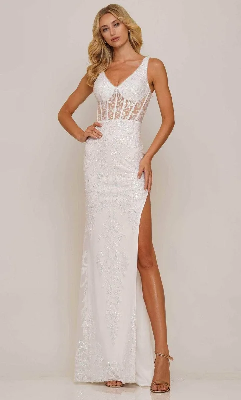 "Simple wedding dresses for women who prefer understated elegance"Colors Dress 2990 - V-neck Corset Bodice Prom Dress "Simple wedding dresses for women who prefer understated elegance"Colors Dress 2990 - V-neck Corset Bodice Prom Dress