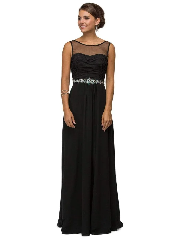 "Short dresses for women for a night out clubbing"Dancing Queen Bridal - 9541 Ruched Illusion Sweetheart Jewel-banded Chiffon A-line Dress "Short dresses for women for a night out clubbing"Dancing Queen Bridal - 9541 Ruched Illusion Sweetheart Jewel-banded Chiffon A-line Dress