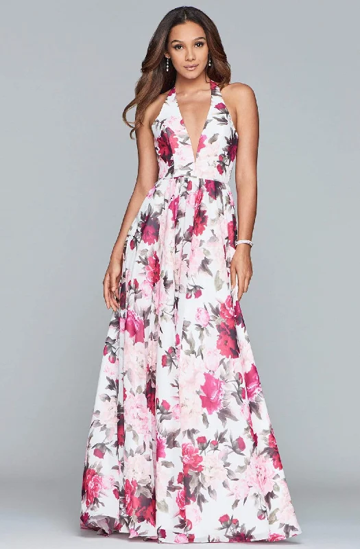 "T - shirt dresses for women for ultimate comfort"Faviana - S10278 Floral Halter A-Line Evening Gown "T - shirt dresses for women for ultimate comfort"Faviana - S10278 Floral Halter A-Line Evening Gown