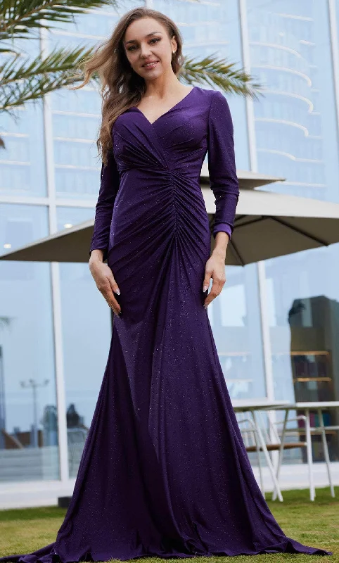 "Long sleeve dresses for women in cold weather"J'Adore Dresses J23007 - Long Sleeve Mermaid Evening Dress "Long sleeve dresses for women in cold weather"J'Adore Dresses J23007 - Long Sleeve Mermaid Evening Dress