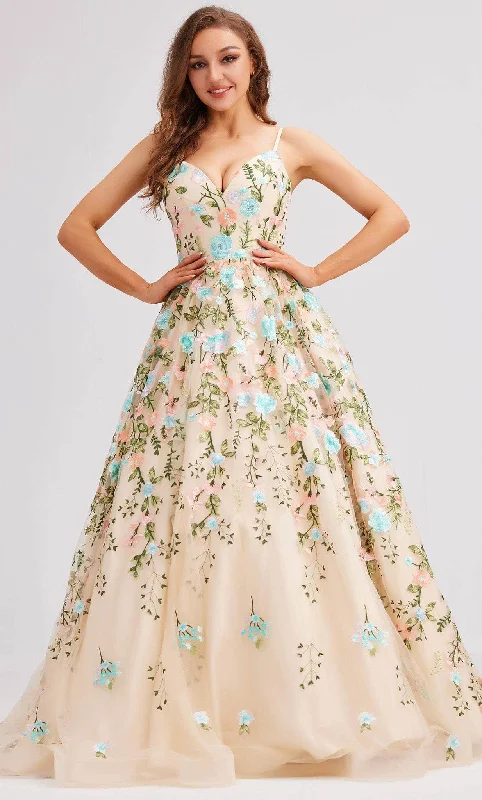 "Comfortable maternity dresses for pregnant women"J'Adore Dresses J23017 - Embroidered A-Line Evening Dress "Comfortable maternity dresses for pregnant women"J'Adore Dresses J23017 - Embroidered A-Line Evening Dress