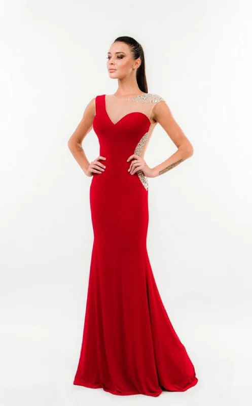 "Elegant wedding guest dresses for women under $100"Jovani 74457BG Dress