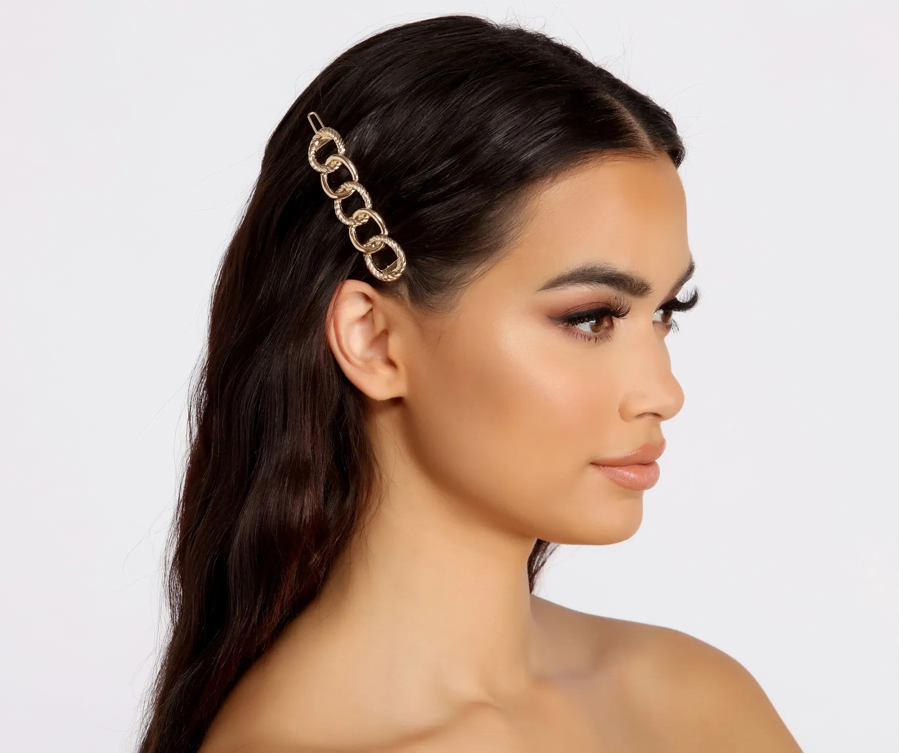 "Plus size wedding dresses for women with a perfect fit"Just A Little Something Chain Link Barrette "Plus size wedding dresses for women with a perfect fit"Just A Little Something Chain Link Barrette