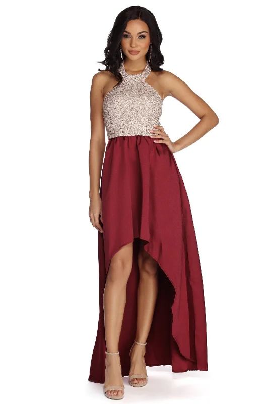 "Buy One, Get One 50% Off on Women's Dresses - Don't Miss Out!"Kaia Formal High Low Taffeta Dress "Buy One, Get One 50% Off on Women's Dresses - Don't Miss Out!"Kaia Formal High Low Taffeta Dress
