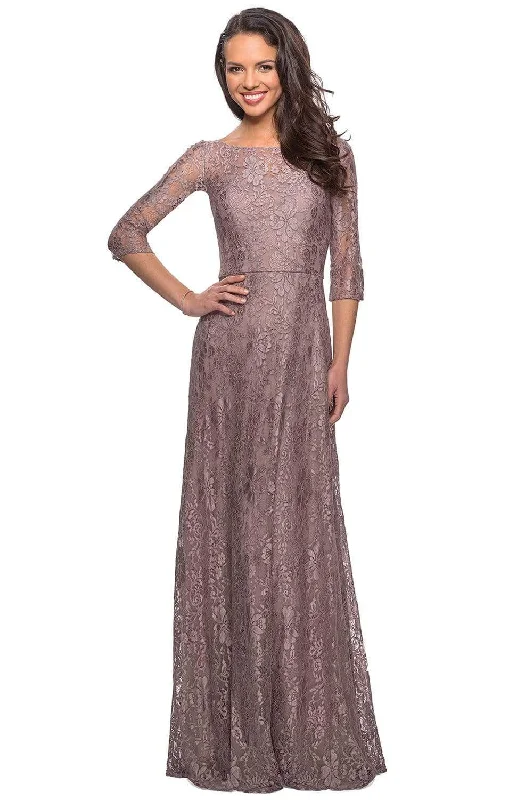 "Flash Sale: Grab Your Favorite Women's Dresses at Unbeatable Prices!"La Femme - 27857 Lace Bateau A-line Dress "Flash Sale: Grab Your Favorite Women's Dresses at Unbeatable Prices!"La Femme - 27857 Lace Bateau A-line Dress
