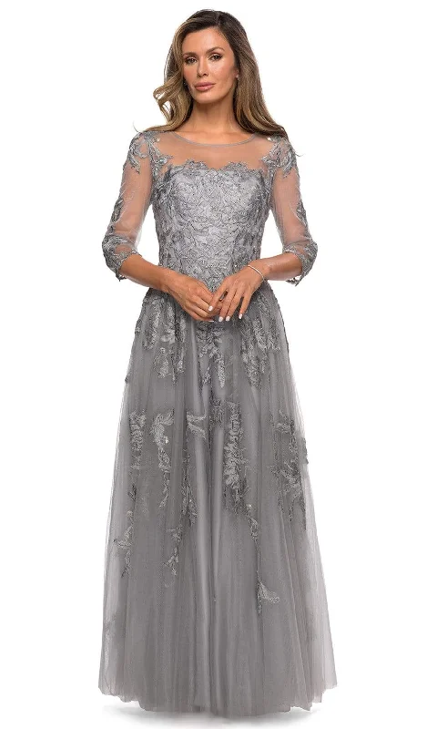 "Hurry! Limited Stock - Get Your Dream Dress with a Special Discount"La Femme - 27944 Illusion Scoop Lace Appliqued Dress "Hurry! Limited Stock - Get Your Dream Dress with a Special Discount"La Femme - 27944 Illusion Scoop Lace Appliqued Dress