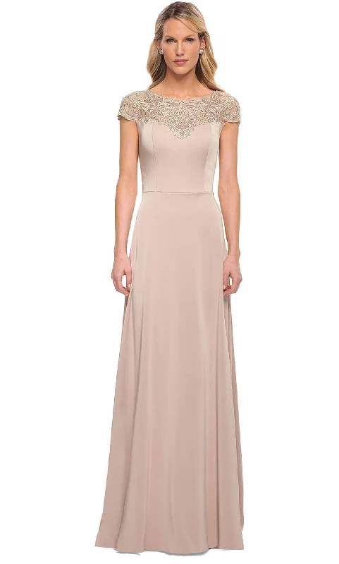 "Buy One, Get One 50% Off on Women's Dresses - Don't Miss Out!"La Femme - 29511 Bateau A-Line Evening Dress "Buy One, Get One 50% Off on Women's Dresses - Don't Miss Out!"La Femme - 29511 Bateau A-Line Evening Dress