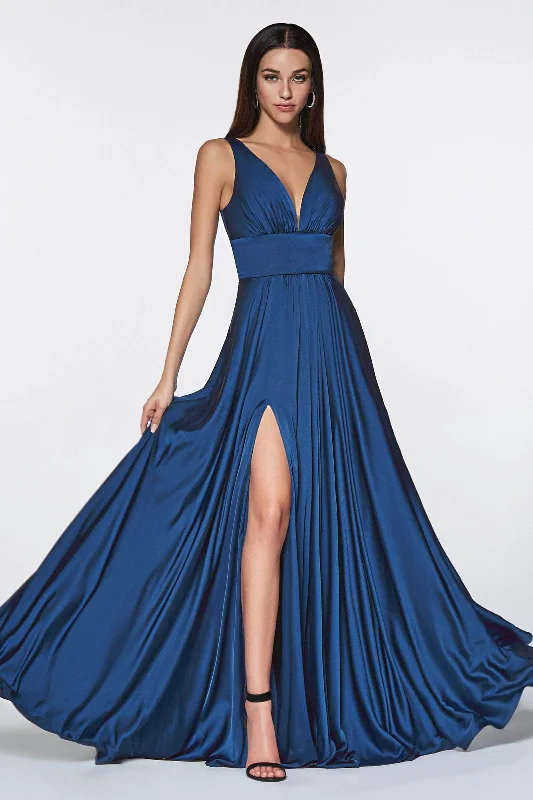 "Work - appropriate dresses for professional women"Ladivine 7469 Soft Satin Dress