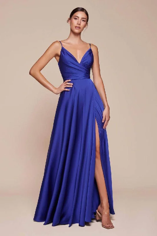 "Elegant wedding guest dresses for women under $100"Ladivine 7485 - Soft Satin A-Line Gown "Elegant wedding guest dresses for women under $100"Ladivine 7485 - Soft Satin A-Line Gown