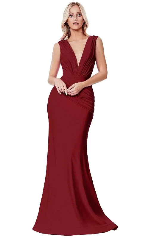 "Comfortable maternity dresses for pregnant women"Ladivine CD912 - Sleeveless V Neck Mermaid Long Gown "Comfortable maternity dresses for pregnant women"Ladivine CD912 - Sleeveless V Neck Mermaid Long Gown