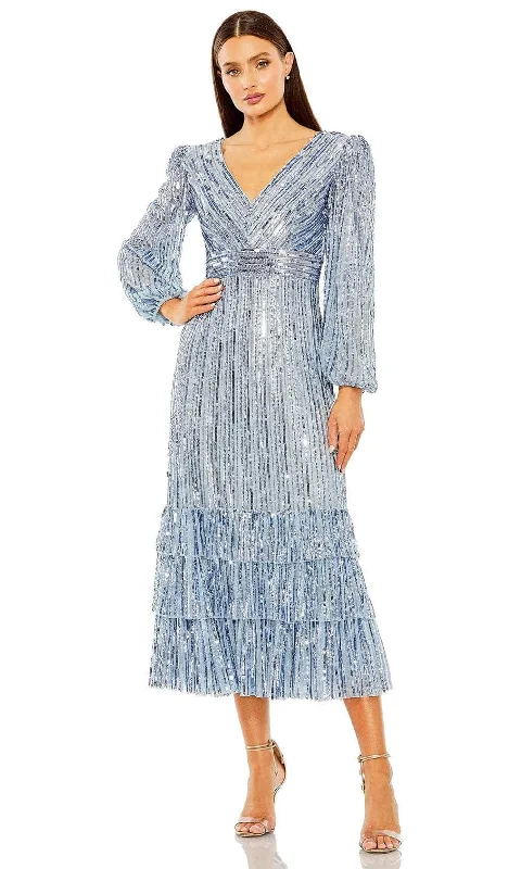 "Sleeveless dresses for women during hot summer days"Mac Duggal 23006 - Sequin Bishop Sleeve Dress "Sleeveless dresses for women during hot summer days"Mac Duggal 23006 - Sequin Bishop Sleeve Dress